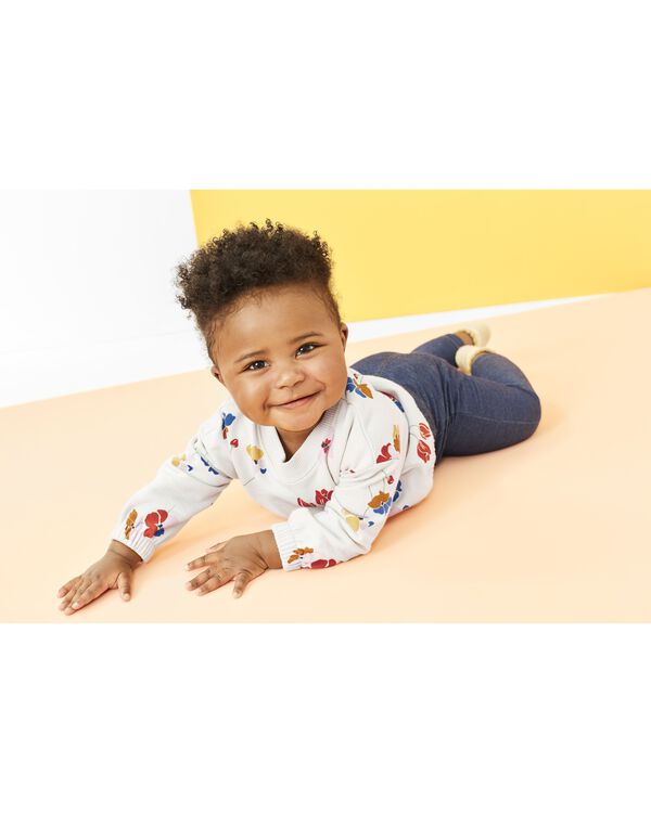 Multi Baby 3Piece Floral Outfit Set